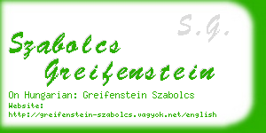 szabolcs greifenstein business card